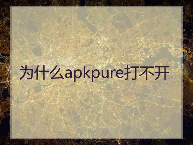 为什么apkpure打不开