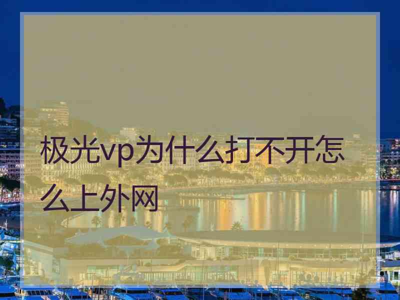 极光vp为什么打不开怎么上外网