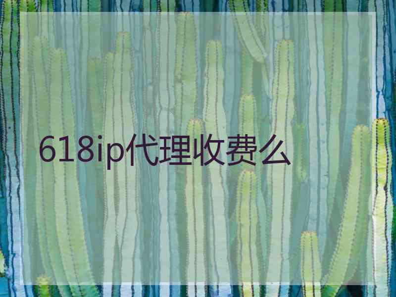 618ip代理收费么