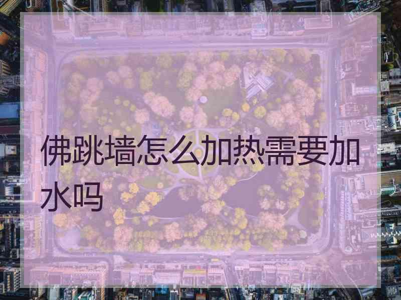 佛跳墙怎么加热需要加水吗