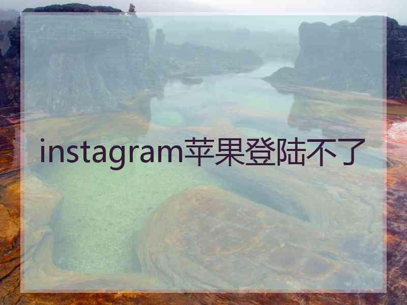 instagram苹果登陆不了