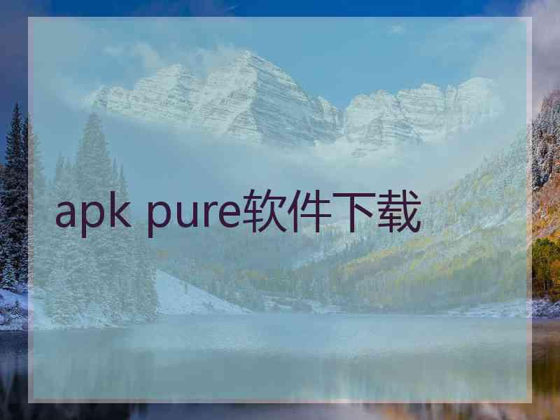 apk pure软件下载