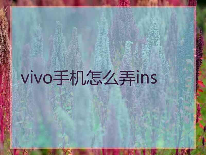 vivo手机怎么弄ins