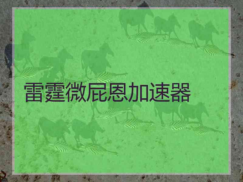 雷霆微屁恩加速器