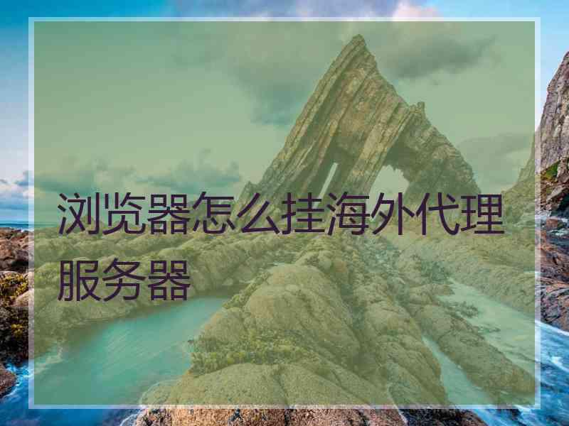 浏览器怎么挂海外代理服务器