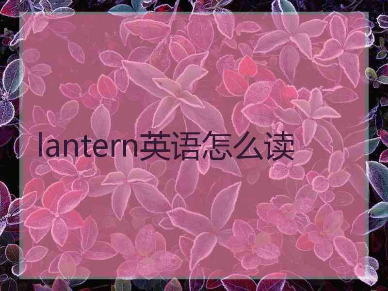 lantern英语怎么读